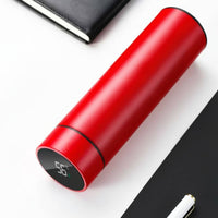 LED Display Vacuum Bottle Keeps Drinks Hot or Cold LED Temperature Display Bottle Leak-Resistant Smart Insulated for Professionals, Commuters