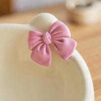 Raised Tilted Cat Bowl Cute Design Feeding Dish Anti Vomiting for Drinking