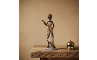 Ethnic-Inspired African Woman Figurine Decorative Black Woman Statue Patterned African Women Figurine Modern for Art Collectors, Entryway, Tabletop