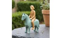 Horse Equestrian Figurine Painted Resin Figurine Decorative Sculpture for Garden Display