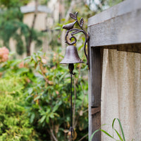 Rustic Iron Wind Chime Doorbell with Bird and Branch Design