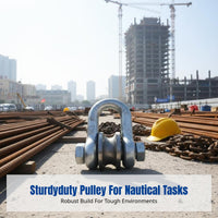 Shackle Lifting Pulley Block, U-Shaped Sheave, Steel Wire Rope Wheel, Bearing Equipped, Heavy Duty