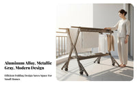 Strong Load-Bearing Foldable Clothes Drying Rack Sturdy and Long-Lasting Collapsible Laundry Airer Rust-Resistant Portable Clothes Horse Large Capacity for Apartment Dwellers, Families, Homeowners, Balcony, Indoor, Outdoor, Bedroom