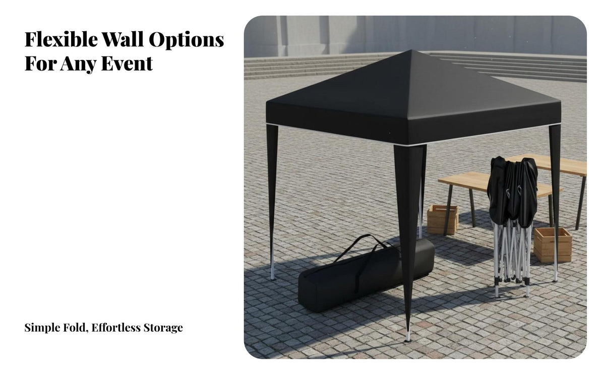 Includes Sidewalls Folding Gazebo Protection Folding Event Canopy Waterproof Quick-Setup Canopy Portable for Market Vendors, Families, Small Business Owners, Commercial Events, Backyard, Weddings, Street Markets