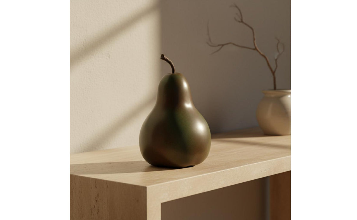 Artificial Pear Statue New Chinese Decorative Pear Ornament Luxury Tabletop Sculpture for Living Room, Entryway, Hotel Reception Area
