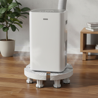 Adjustable Round Appliance Stand with Wheels for Vertical Air Conditioners, Planters, and Fish Tanks