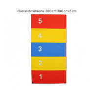 Thick Cushioning Hopscotch Game Rug Non-Slip Numbered Jumping Mat Kids Number Learning Mat Interlocking Design for Kindergarten