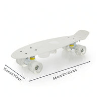 Portable Single-Kick Skateboard Smooth Plastic Skateboard Long-Lasting Cruiser Board on-the-Move for Street Riding