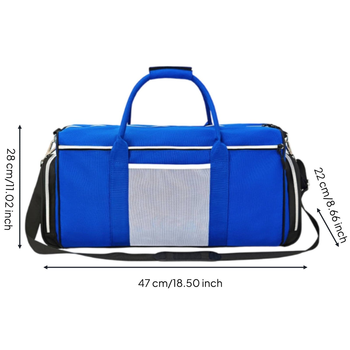 Sports Travel Bag Large Capacity Gym Duffel Bag Shoulder Strap Shoe Compartment Duffel for Athletes, Commuters, Swimming Pool, Football Training