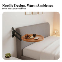 Foldable Wall Mounted Table Fully Adjustable Wall Mounted Folding Table Bedside Wall-Mounted Nightstand Sturdy Duty