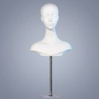 Mannequin Head with Shoulders Matte Manikin Head with Shoulders Minimalist Mannequin Bust for Boutiques, Storefront