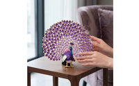 Peacock Jewelry Box Cloisonne Peacock Trinket Box Hand-Painted Ornament for Shelf, Entryway Table