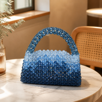 High-quality handbag, fashionable acrylic box bag 22x10x5cm, versatile handmade crossbody bag for evening & parties