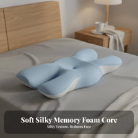 Skin-Friendly Textile Butterfly Shaped Memory Foam Pillow Machine Washable Cover Butterfly Shaped Pillow Reversible Design for Women