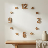 Wood Grain Self-Adhesive Clock Numerals Easy to Install Craft Supply