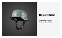 ABS Shell German Aesthetic Half Helmet Lightweight Design Retro Motorcycle Helmet Comfortable Lining for Bikers, Cruising, Road Trips