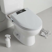 Warm Air Drying Electric Bidet Toilet Seat Self-Cleaning Nozzle Heated Bidet Seat Adjustable Water Temperature Automatic Toilet Cover Wireless Wireless Control Control