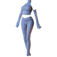 Doll Stretching Outfit Toy Clothing Form-Fitting Textured Doll Pants Set