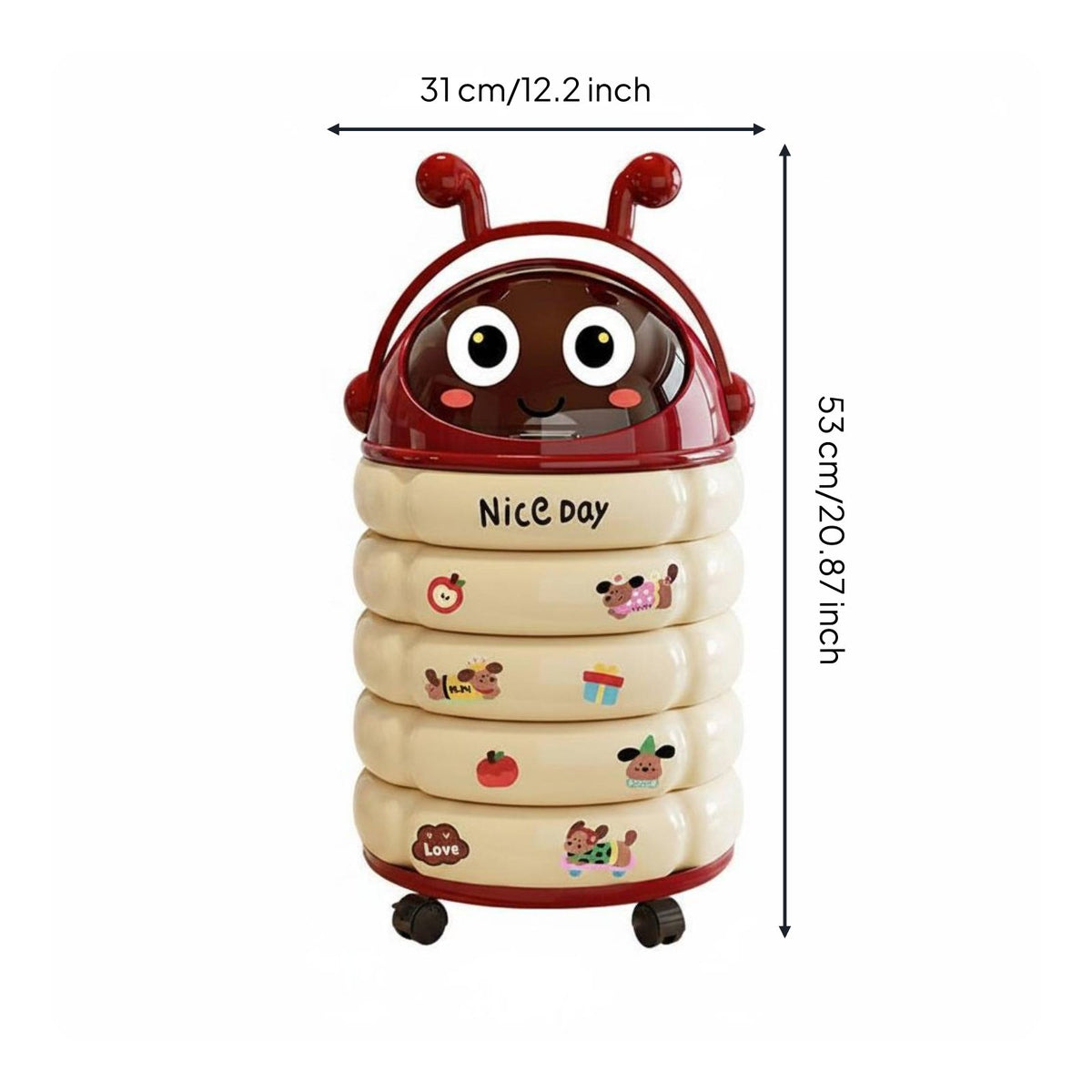 Trash Can Large Capacity Wheeled Trash Bin with Lid
