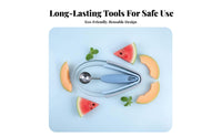 3 Pieces Fruit Baller Ladle Set Multifunctional Fruit Spoon and Divider Set Water Fruit Spoon Tool Stainless Steel for Cafes