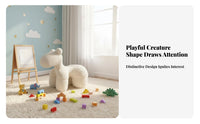 equineShaped Armchair creature Shape Upholstered perusing Chair Cartoon design Living Room Seating for Children, Students, Playroom, Bedroom, Small areas