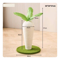 Wear-Resistant Carrot Cat Scratching Post Low-Shedding Carrot Scratching Post Long-Lasting Sisal Cat Scratcher Stable Base for Indoor Cats, Kittens