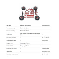Model Vehicle RC Truck Modification Parts Precision Design 1/16 Scale Truck Upgrade Set Lightweight Metal Steering Linkage Kit for Rough Terrain