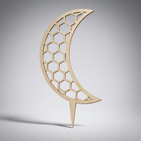 Indoor Plants Garden Trellis with Honeycomb Decorative Cutout, Plant Supports for Outdoor Plants and Boxwood, Rural Wood Support Stakes