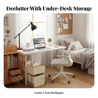 Space-Saving Under-Desk Organizer Structure With Wheels 4-Tier Rolling Drawer Storage Unit Easy to Move Office Furniture effortlessPulling Drawers for Students, Teachers, Crafters, Dorm Room, Narrow Areas, Classroom, Bathroom