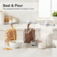 Food Bag Sealing Clip with Pour Spout, Moisture-proof Storage Clip for Kitchen Seasoning & Food Preservation