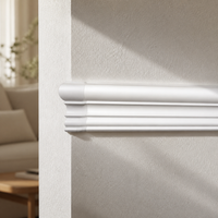 PU Faux Plaster Crown Molding for TV Background Wall Decor