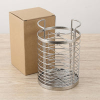 Cutlery Drainer Storage Rack with 3 Compartments, Rotating Utensil Holder and Utensil Drainer, Stainless Steel Kitchen Sink Tidy for Countertop