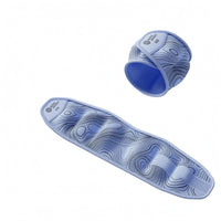 Blue Adjustable Weighted Cuffs Patterned Cuffed Weight Set Hook-and-Loop Weighted Ankle Cuffs Padded