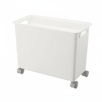 Stackable Design Under-Desk Container with Wheels Includes Lid Rolling Storage Carrier Space-Saving Organizer Box Multipurpose for Students, Office Workers, Homeowners, Dorm Room, Bedroom, Bathroom, Cabinet