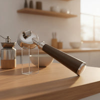 304 Stainless Steel 58mm Portafilter Easy to Clean Three Ear Coffee Filter Holder Detachable Design Solid Wood Portafilter for Cafe