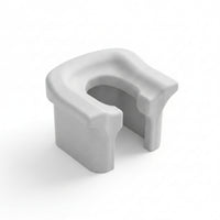 Freestanding Toilet Chair with U-Shaped Seat Easy-to-Clean Molded Bathroom Stool Sturdy Commode Portable for Seniors