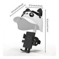 Helmet-Shaped Handlebar Phone Mount with Sun Shade Adjustable Handlebar Phone Holder Anti-Glare Universal for Riders, Delivery Drivers, Bikes, Electric Scooters