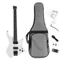 No-Headstock Electric Guitar Black Hardware Tonewood Body Electric Guitar Fixed Bridge String Instrument