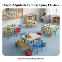 Kids Table and Chair Set Easy to Clean Adjustable Height Young Child Desk Child Design Kids Table and Chairs Set for Kindergarten, Classroom