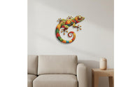 Geckos Wall Decor Iron Material Metal Geckos Wall Hanging Lightweight House Ornament for Porch, Living Room, Bedroom