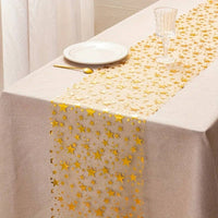Shimmering Star Mesh Runner Lightweight Transparent Mesh Table Runner Decorative