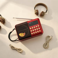 Portable Multiband Radio Push-Button Keypad Portable Frequency Modulation Radio