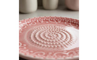 Ceramic Garlic Grater Plate Glazed Garlic Grinding Plate Ginger Grinding Dish Pouring Spout Wasabi Grater Dish Patterned Rim