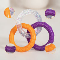 Interconnected Rings Toy Interactive Dog Tug Loop Bite-Resistant Tug Loop Toy for Young Dogs, Pet Owners, Indoor Play