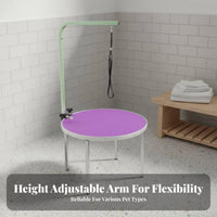 Non-Slip Surface Folding Pet Grooming Table Easy to Clean Foldable Grooming Table Heavy Duty All-in-Single Kit for Home Groomers