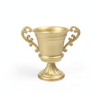 Metallic-Looking-Look Urn Vase with Handles Elegant Pedestal Urn Vase Classic Vessel Stable for Florists