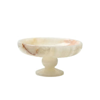 Mineral Fruit Tray Glossy Stone Decorative Bowl Multi-Functional Tabletop Display Tray for Centerpiece