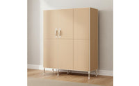 Sturdy Double Door Portable Closet Large Capacity Steel Frame Cloth Armoire Collapsible Portable Clothes Organizer Dustproof for Renters, Rental Apartment