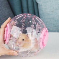 Motion-Triggered Rainbow Hamster Ball with Leash, 14cm Hamster Ball for Hamster Accessories