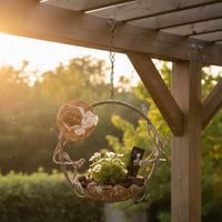 Bird Shaped Hanging Planter Easy to Install Iron Hanging Planter Heavy-Duty Metal Plant Hanger for Balcony